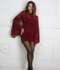 Vestido Encaje Mangas Campana - Imagen 9