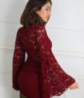 Vestido Encaje Mangas Campana - Imagen 10