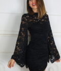 Vestido Encaje Mangas Campana - Imagen 7
