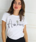 Camiseta Amour Glitter