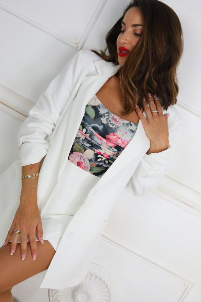 Blazer Oversize - Única, Blanco