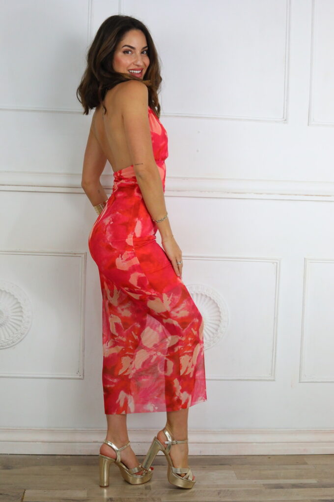 Vestido Tull Estampado