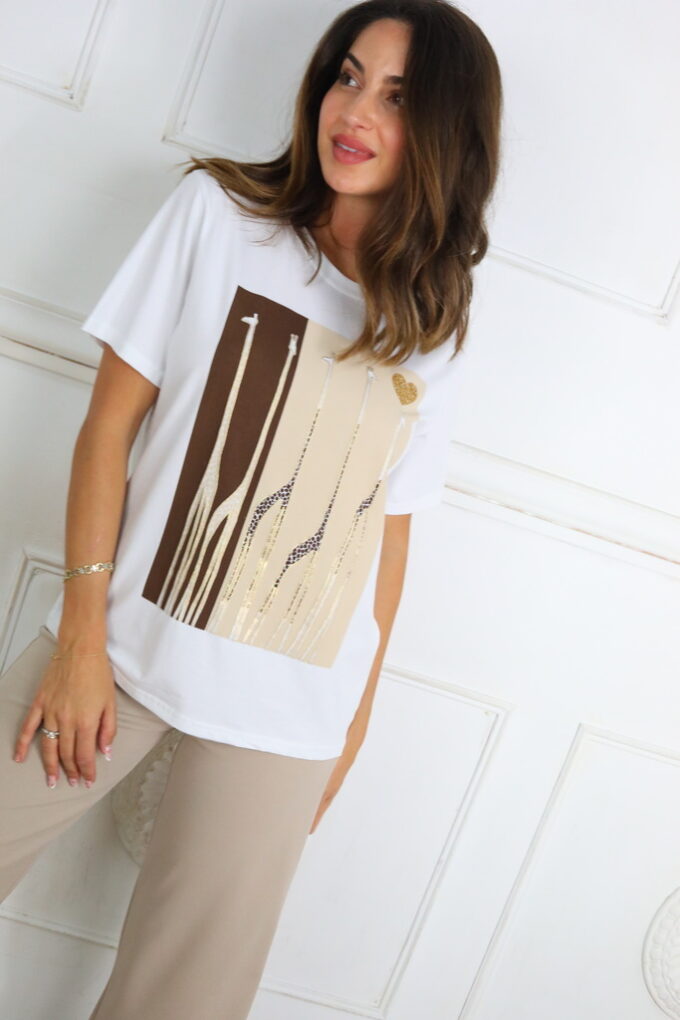 Camiseta Jirafas Glitter